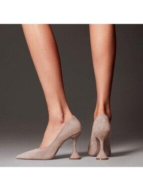 YDN Nude Pointed Toe Slip on Pumps Special High Heel Shoe Party Prom Dress Lady